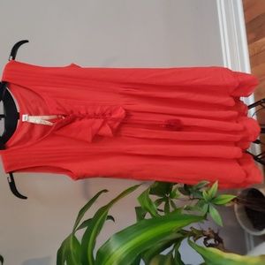 Uncle Frank flowy orange dress, mini dress, oversize, size xs